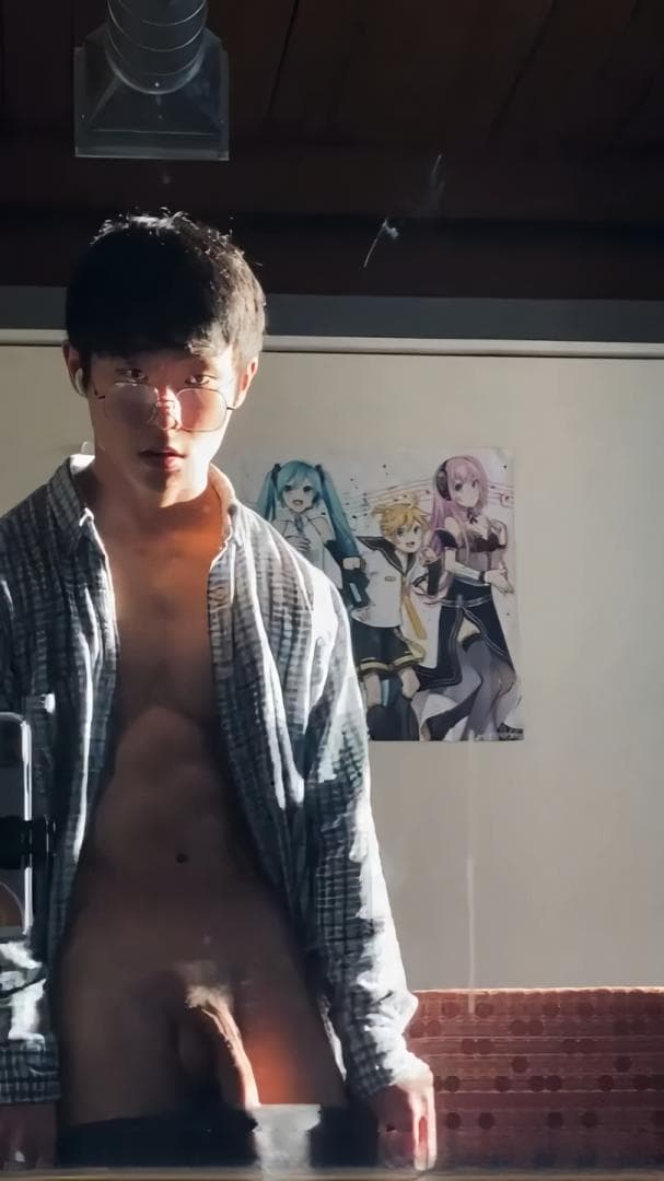 porn gay Handsome young Korean men are masturbating