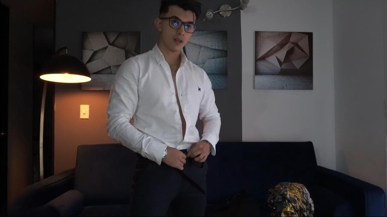  Handsome, muscular guy films himself masturbating for the first time