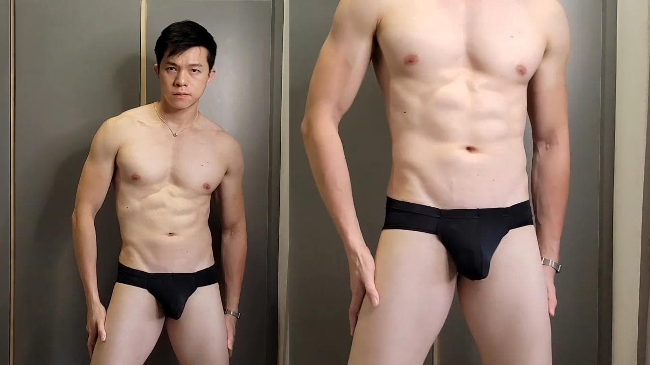 sex Trying on underwear with a handsome guy