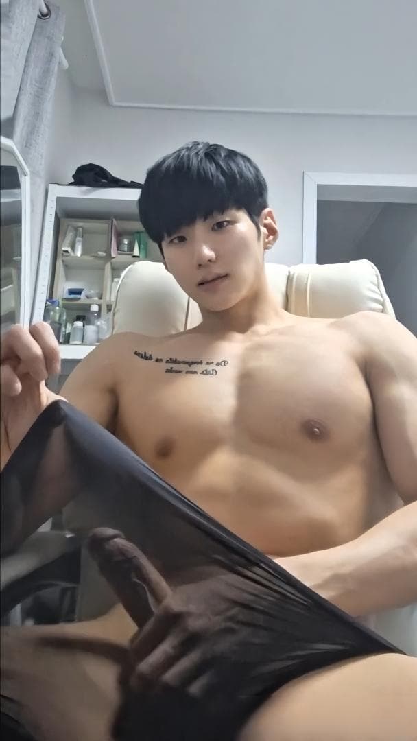 sex Korean handsome muscle masturbation